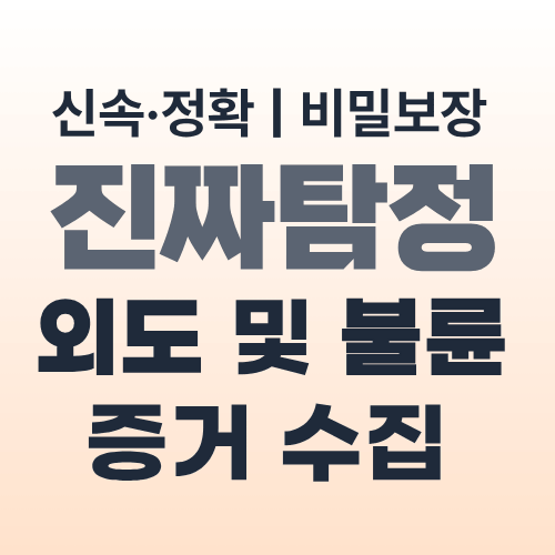 울산탐정사무소 외도증거수집